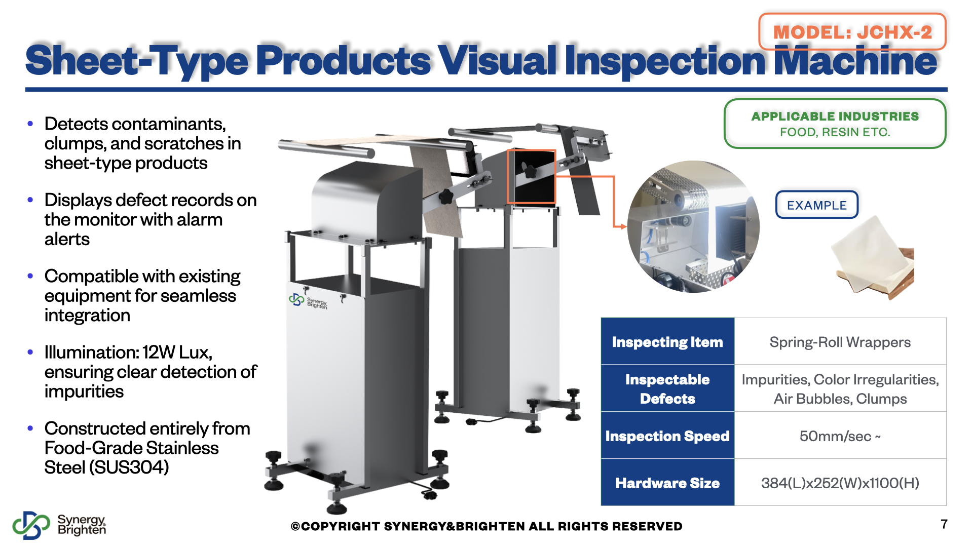 Sheet-Type Products Visual Inspection Machine